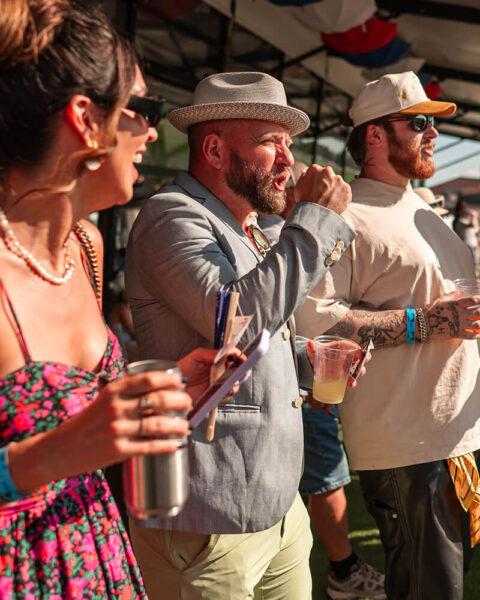 NTL fan cheering on horses