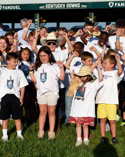Kids celebrating a team win at NTL race